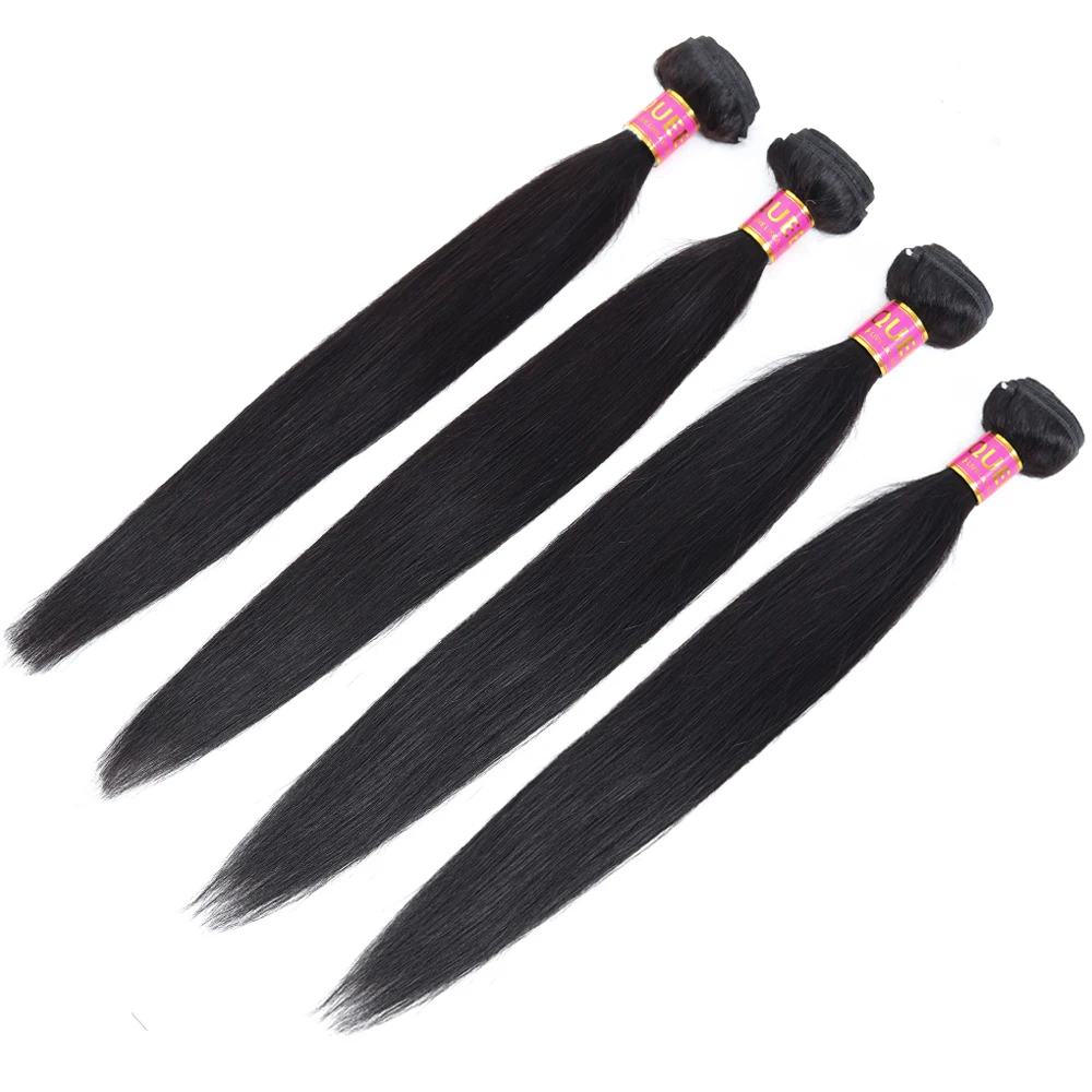 Queen hair продукты перуанский прямые волосы пучки Реми человеческие волосы ткать 1/3/4 Связки можно купить с закрытием