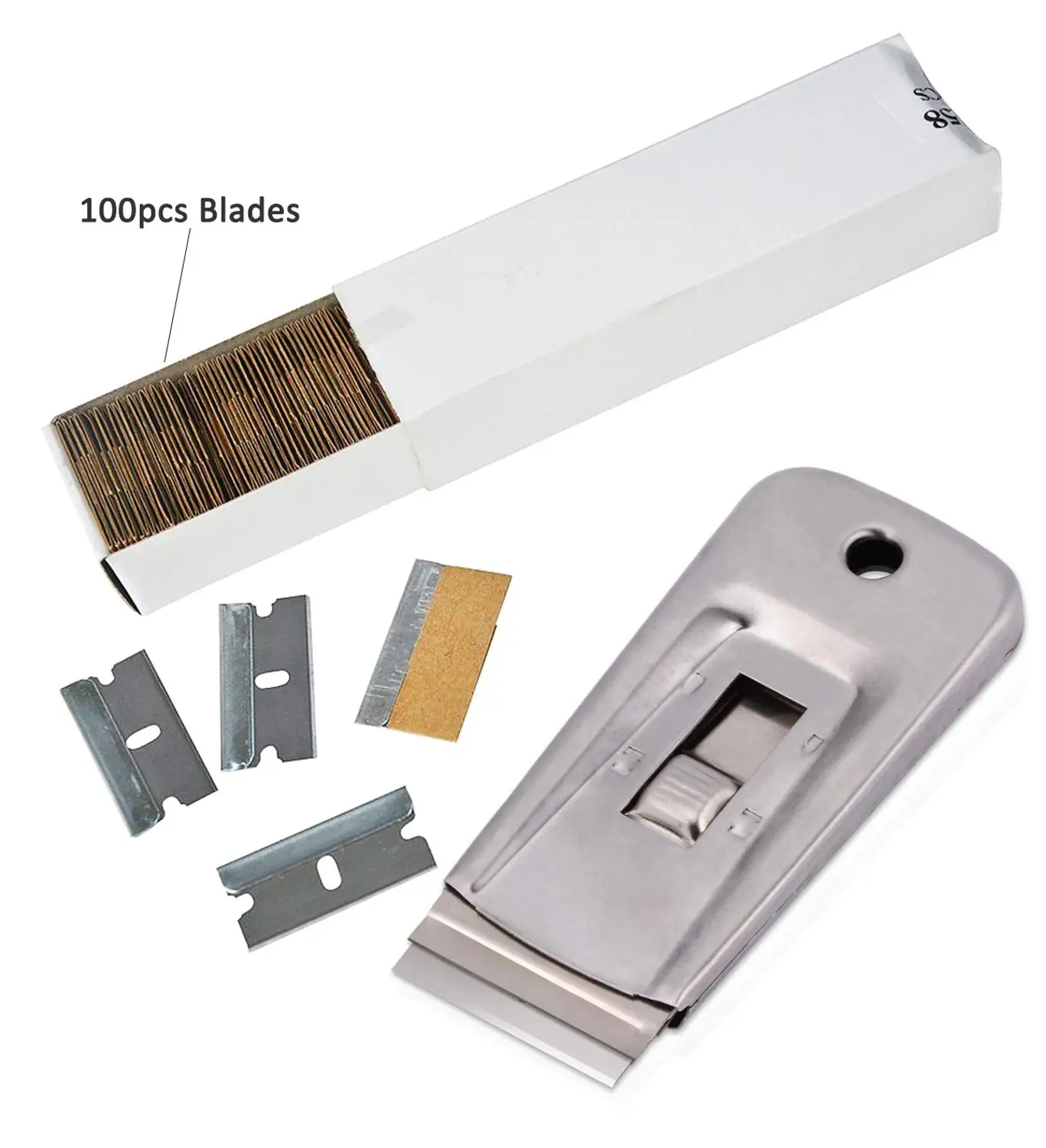 

EHDIS Vehicle Cleaning Razor Scraper With Carbon Steel Blade Vinyl Car Warp Sticker Removal Tool Window Foil Film Tint Squeegee