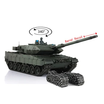 شراءهينجلونج 1/16 6.0 Leopard2A6 دبابة مع جهاز للتحكم عن بُعد 3889 المسارات المعدنية برميل نكص المطاط TH17117-SMT2