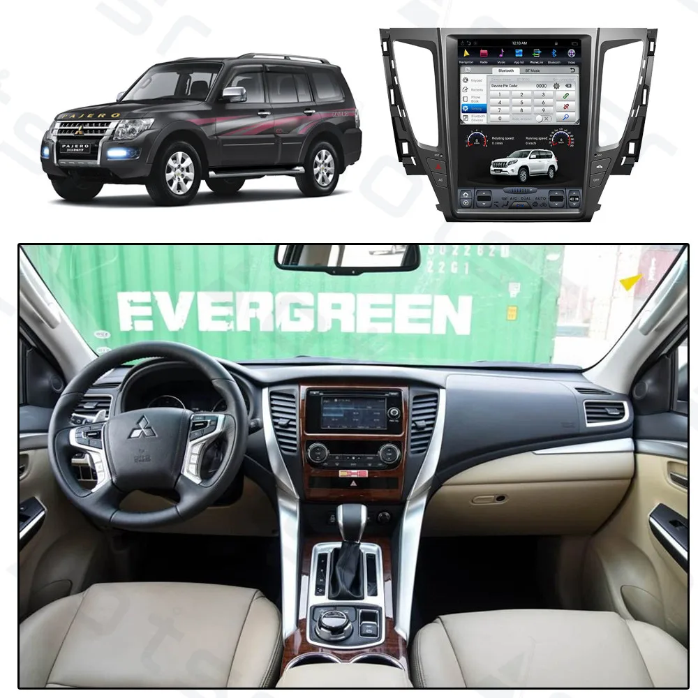 Flash Deal Tesla Style Android 8.1 GPS Navigation DVD Player For Mitsubishi Pajero 2016-2019 Car Auto Radio Stereo Multimedia Unit Player 1