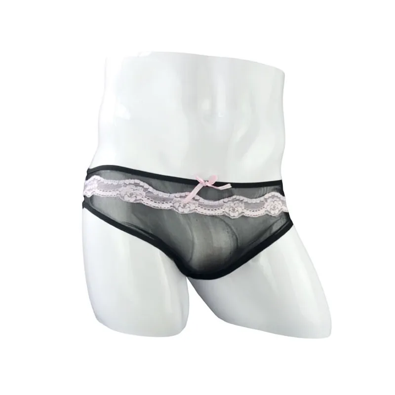 Мужское сексуальное нижнее белье с заниженной талией кружевные прозрачные