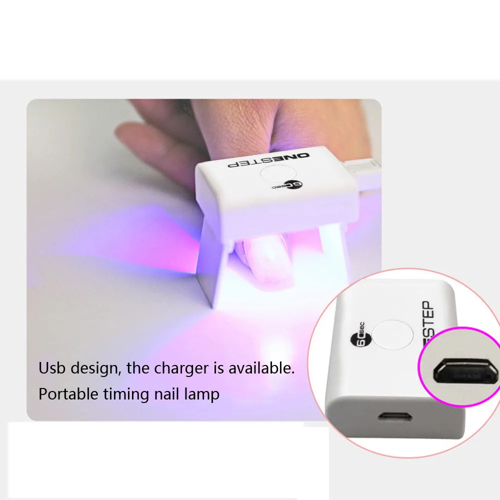 Сушилка для ногтей в сушилки для ногтей esmalte гель УФ светодиодный TSLEEN 1 шт. мини USB пальчиковая лампа для ногтей портативный 6 Вт УФ-сушилка светодиодный отверждения гель 9,26