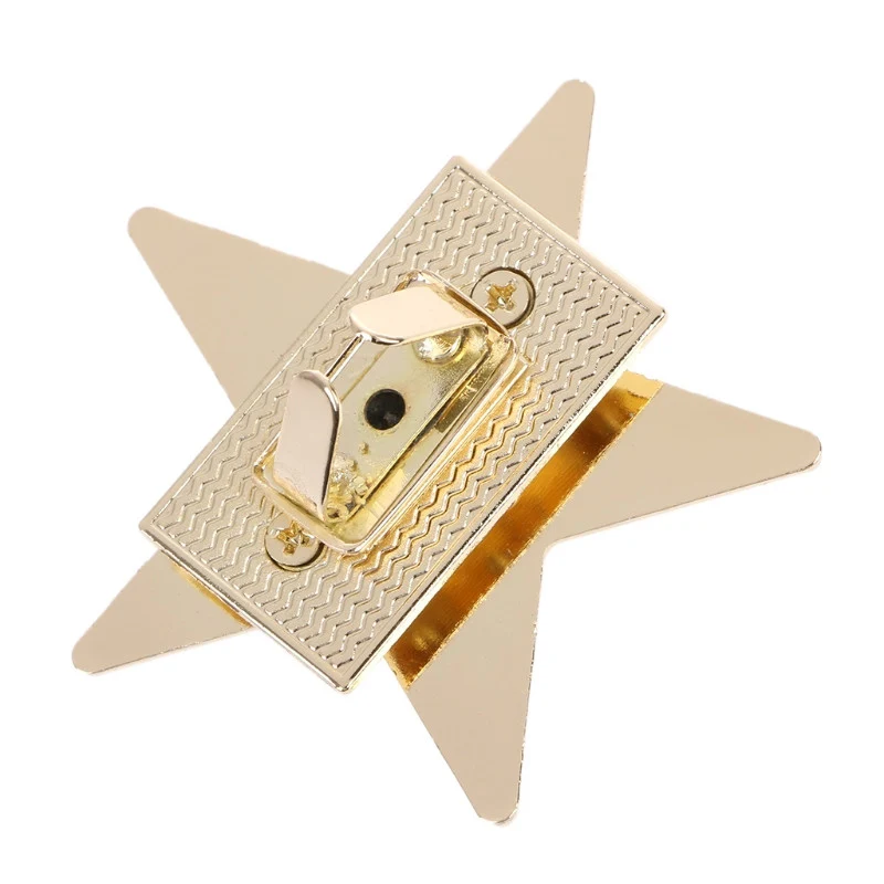 

Fashion Star Shape Turn Twist Lock Metal Clasp For DIY Shoulder Bag Handbag Purse Decor Accessories Supplies
