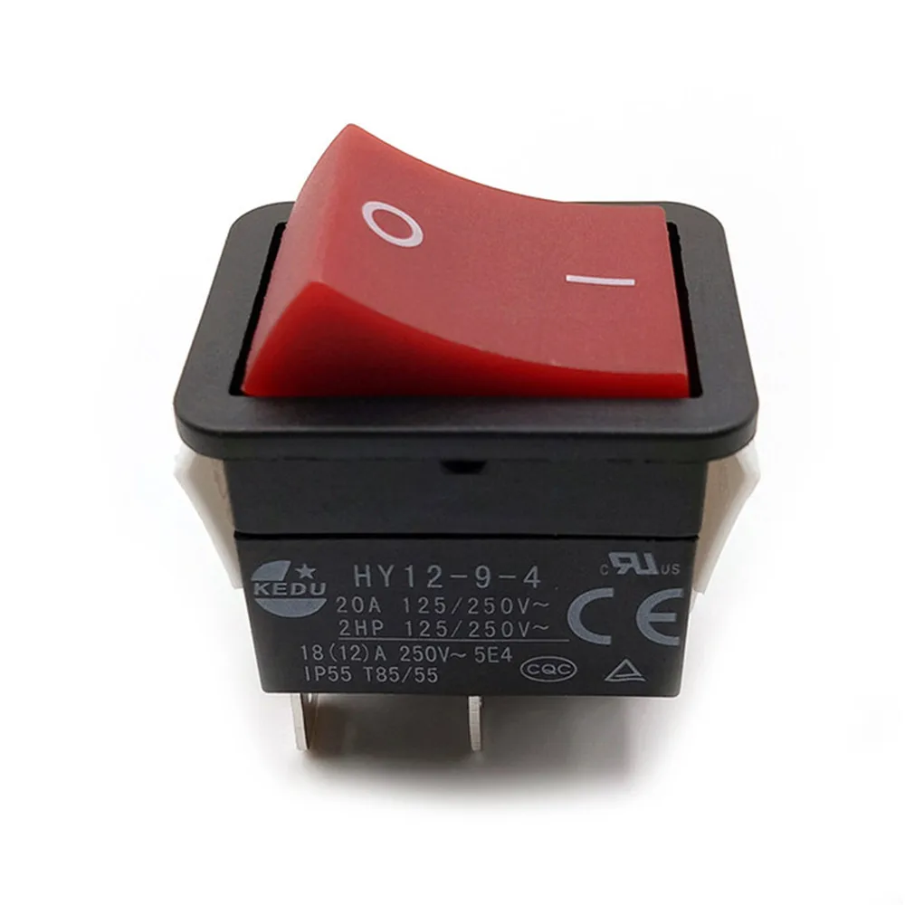 Kedu Interrupteur Bascule On//Off Rocker Switch 20 A 4 Pin ip55 t85 hy12-9-4