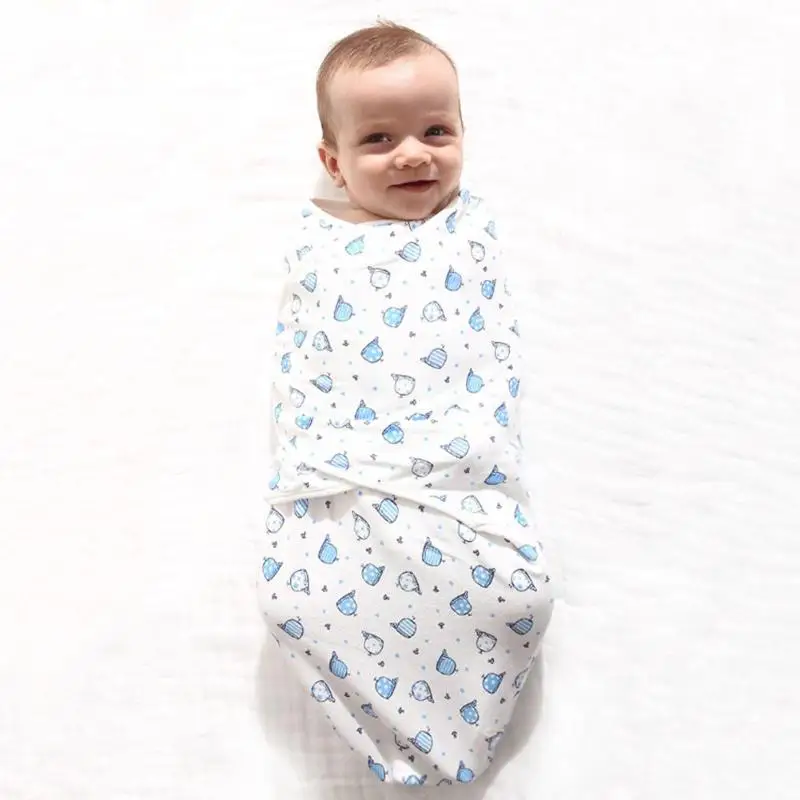 Мягкий детский хлопковый спальный мешок для пеленания, конверт для новорожденных 0-3 месяцев, 100% хлопок, одеяла для кормления, спальный