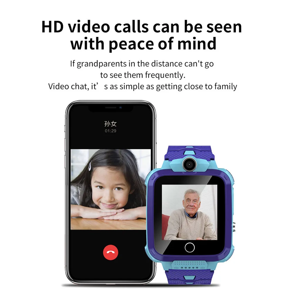 LETINE 4G Kids Smart Watch Video Call IP67 Waterproof Wifi LBS+GPS Tracker 700MAH Big Battery 1.44inch Cell watch PK Q528 Q90