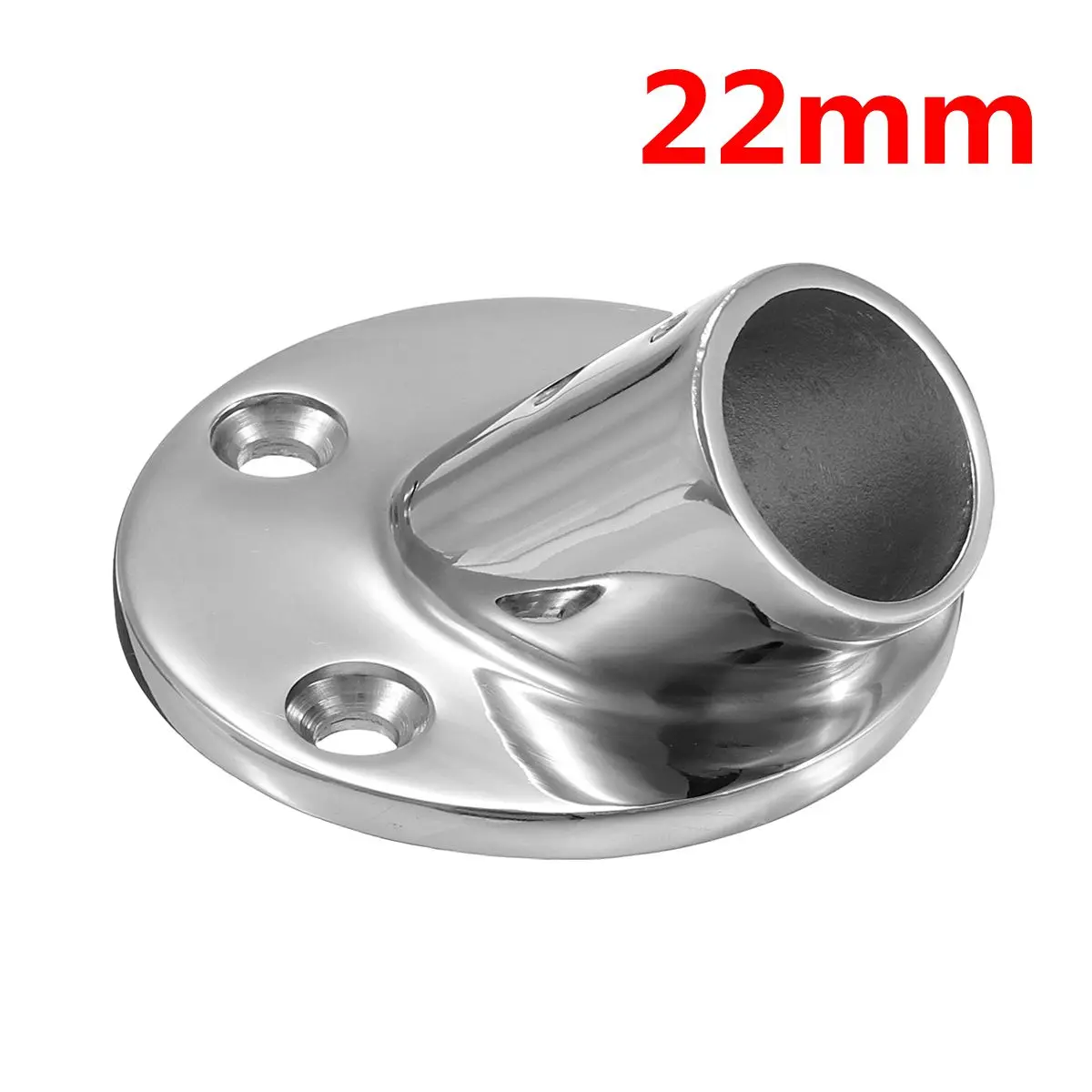22mm Durable Boat Tube Pipe Base 316 Stainless Steel Rails Pipe Bases 45° Railing Handrail Pipe Base Fitting Support Marine Hardware - Цвет: 22mm