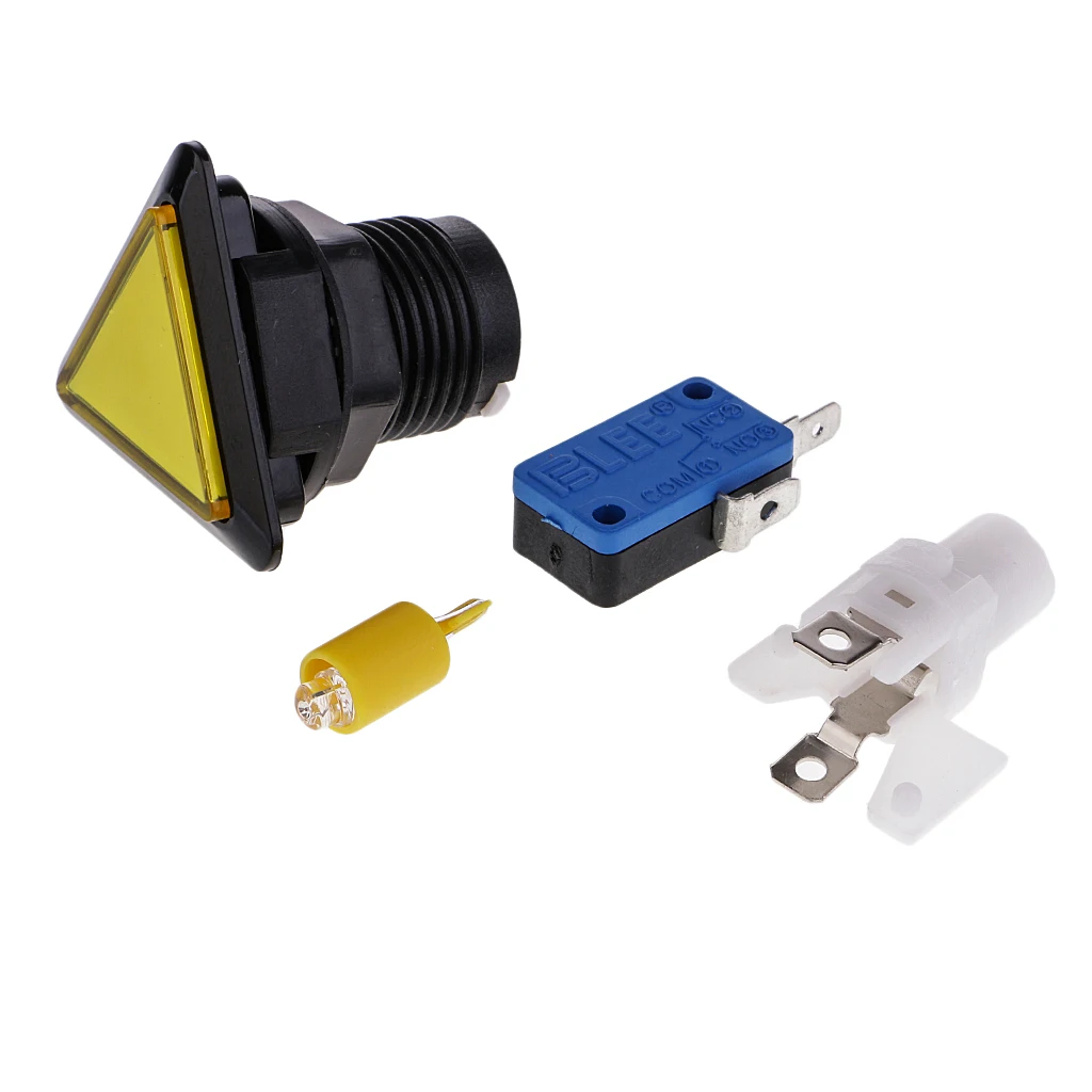 Triangle Arcade Machine Game Button with led lamp illuminated