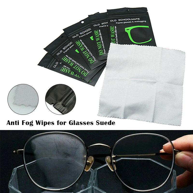 5Pcs Anti Fog Wipes For Glasses Reusable Suede Defogger Eyeglasses Goggles  Cloth