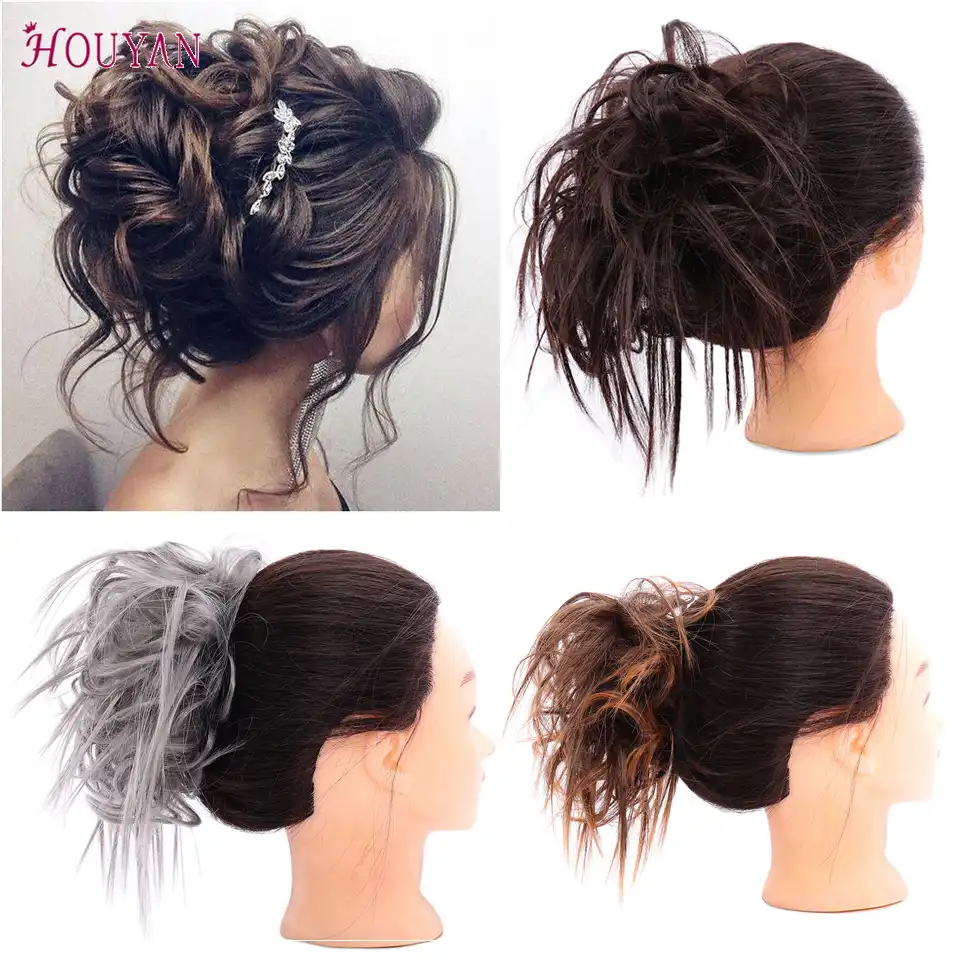 Houyan Gryaznyj Elegantnyj Nevesta Podruzhka Nevesty Shinon Bublik Dlya Volos Puchok Gryaznyj Updo Pricheski Bulochki Shinon Ponchik Aliekspress