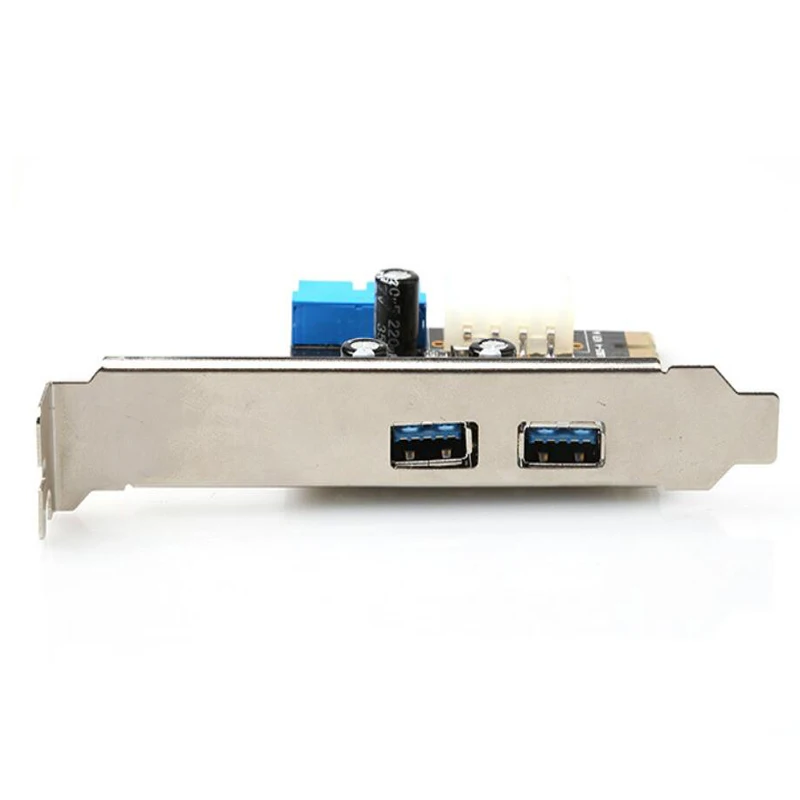 2 портами плата PCI Express USB 3,0 спереди Панель с Управление карта адаптер 4-контактный& 20-контактный разъем PCI Express карты Фирменная Новинка Высокое качество