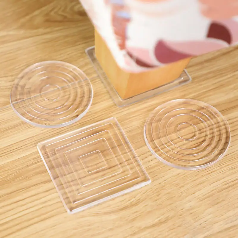 

4/8PCs/Set Self-Adhesive Furniture Table Chair Leg Caps Protector Pads Furniture Cover Sofa Floor Non-Slip Doormat Sticky Pad