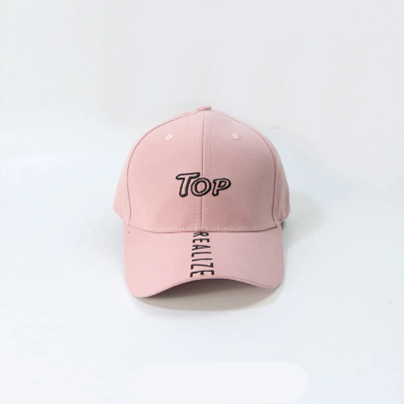 pink Модная бейсбольная кепка с буквенным топом для мужчин и женщин, одноцветная Корейская уличная мужская шляпа в молодежном стиле, летний солнцезащитный щит, s bones - Цвет: pink