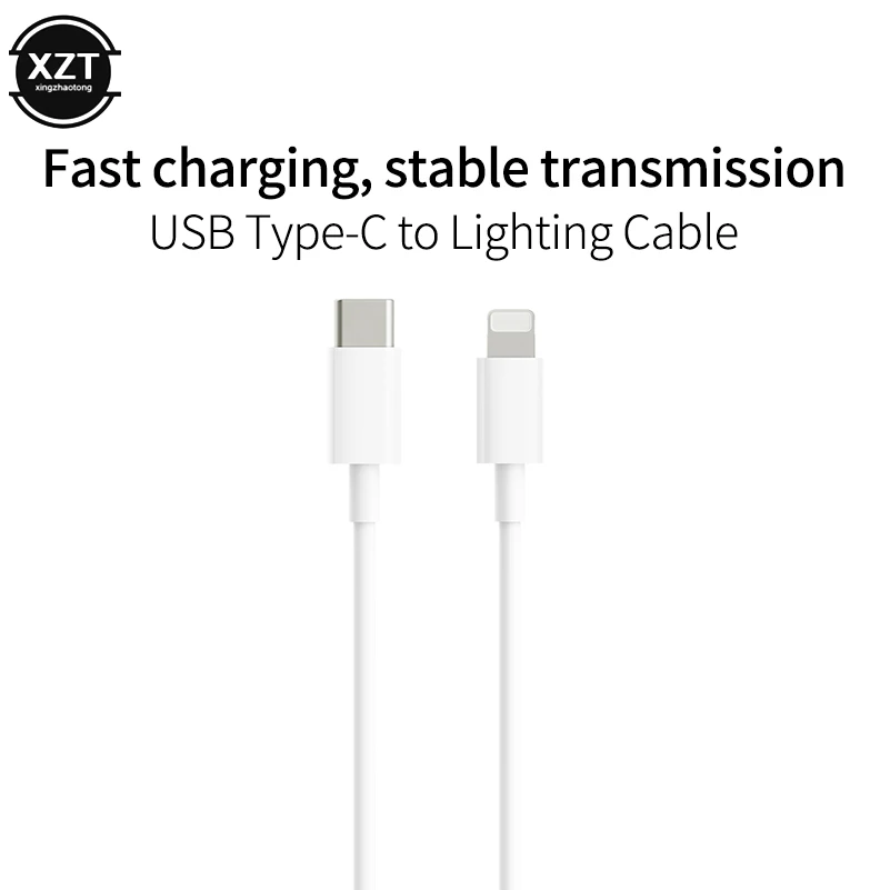 

18W 30W Fast Charging Cable For USB C Lightning For iPhone Xs X 8 pin to TypeC 3A Quick charger for Type C Lightning Macbook