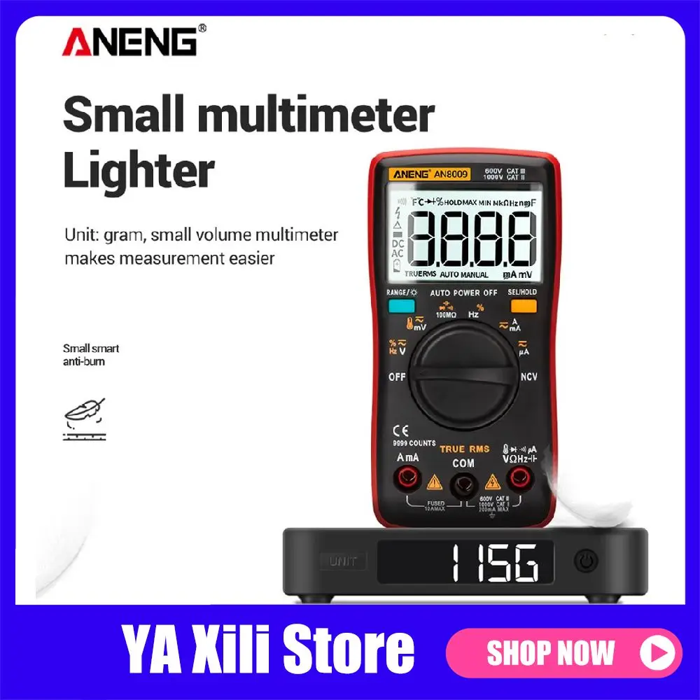 Aneng High-precision Digital Multimeter Display With NVC Intelligent Anti-burning Test Meter | Инструменты
