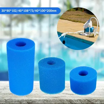 

3PC Swimming Pool Filter Foam Reusable Washable For Intex Type Pool Filter Sponge Cartridge Suitable Bubble Jetted Pure SPA