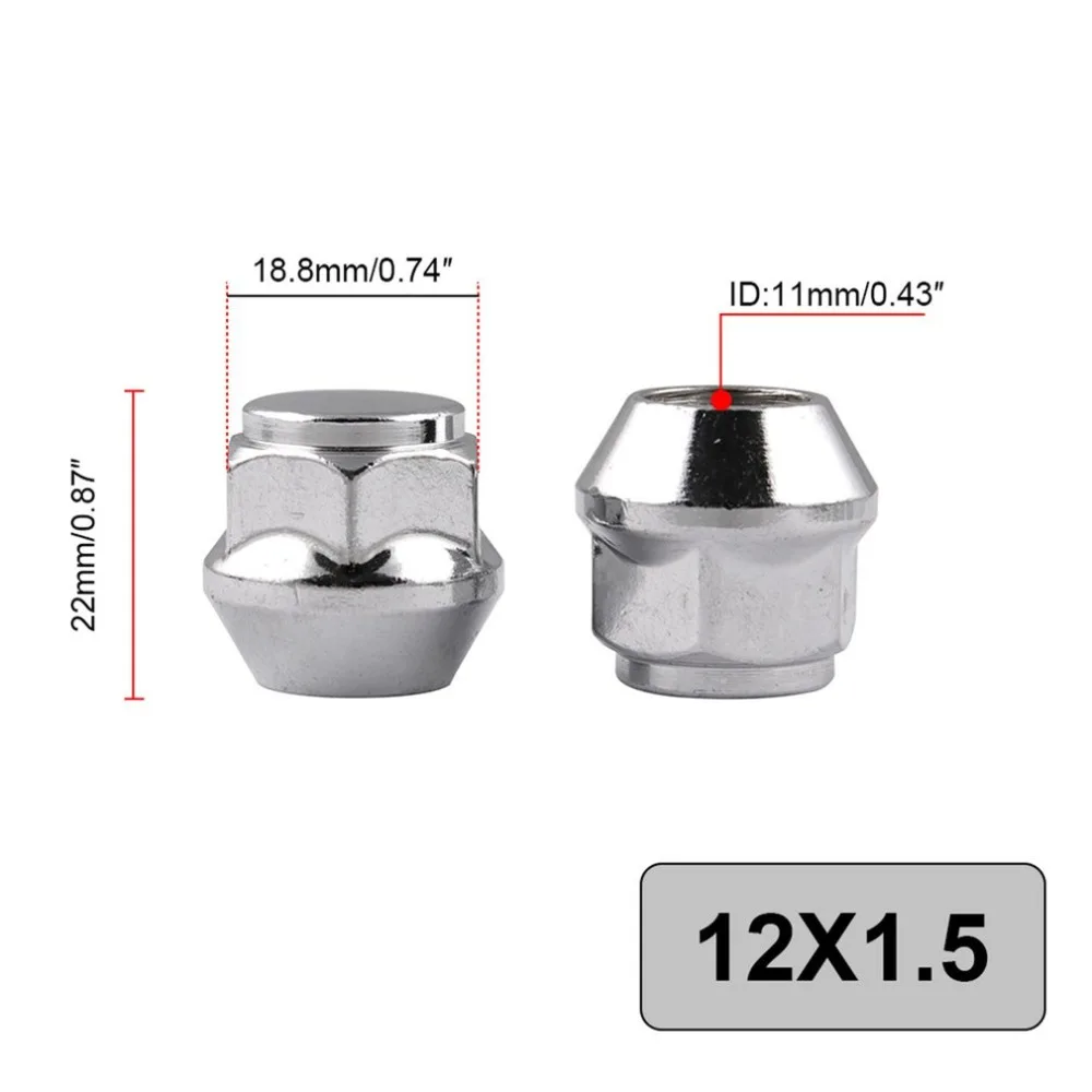 20 Гайка колеса Крышка Болт Крышка для Honda M12* 1,5 Противоугонная гайка автомобиля стальной замок колеса наконечник гайка автомобильный комплект