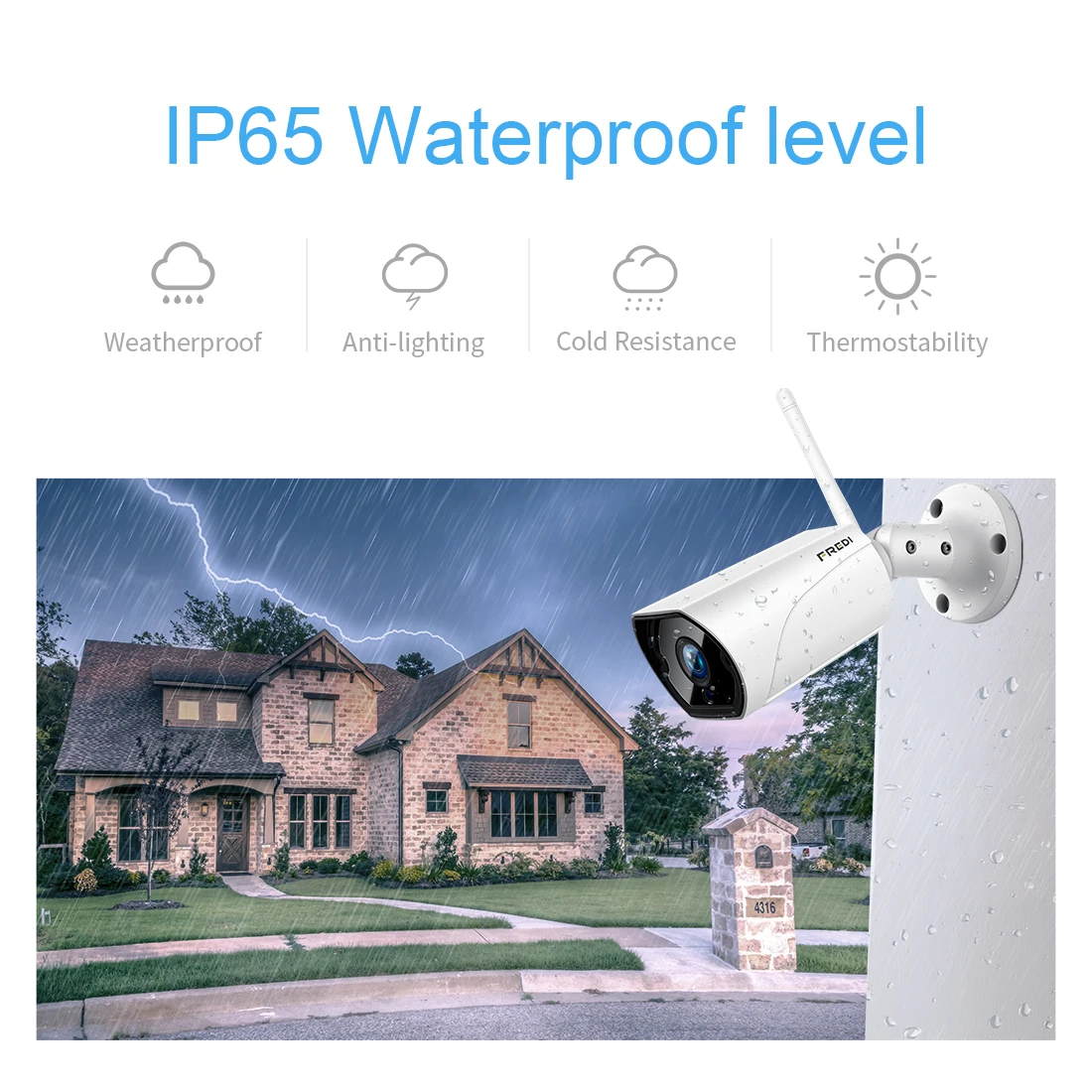 FREDI 1080P 2.0MP открытый WiFi беспроводной проводной CCTV Bullet IR ночное видение Обнаружение