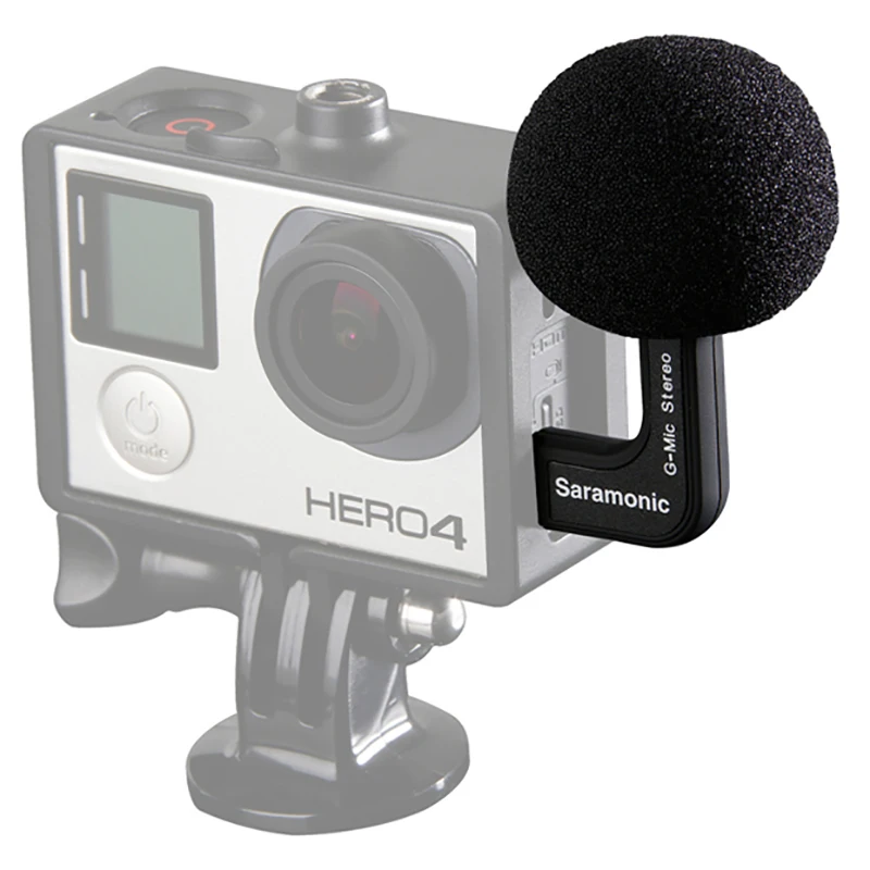 Saramonic g-микрофон для Gopro аксессуары для микрофона мини двойной стерео шар профессиональный микрофон для Gopro Hero4 Hero3+ Hero3 экшн