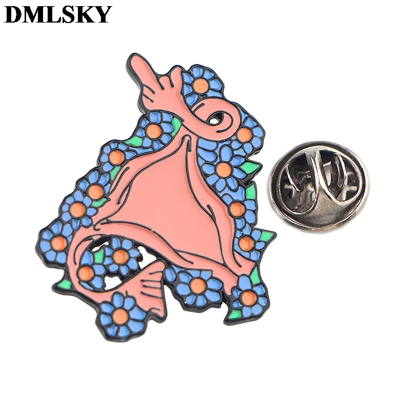 DMLSKY, феминистские булавки, эмалированные броши, Металлические Булавки, феминистские значки, значки на шляпу, шпильки на лацкане для девушек, шпильки для матки, булавки на галстук, подарки M4063