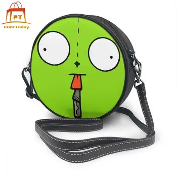 

Robot Shoulder Bag Robot Leather Bag Multi Pocket High quality Women Bags Print Mini Woman Round Purse