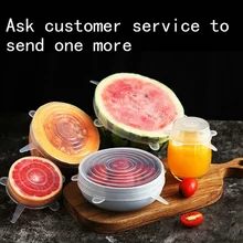 Крышка для сохранения свежести, герметичная емкость, эластичная накидка, крышка чаши, Универсальная мягкая силиконовая крышка