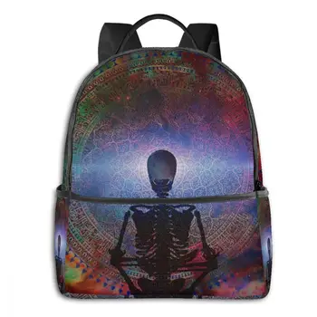 

2020 Skeleton In Lotus Position Children Backpacks Schoolbag Book Bag Kids Backpack Children School Bag Girl Boy Backpack
