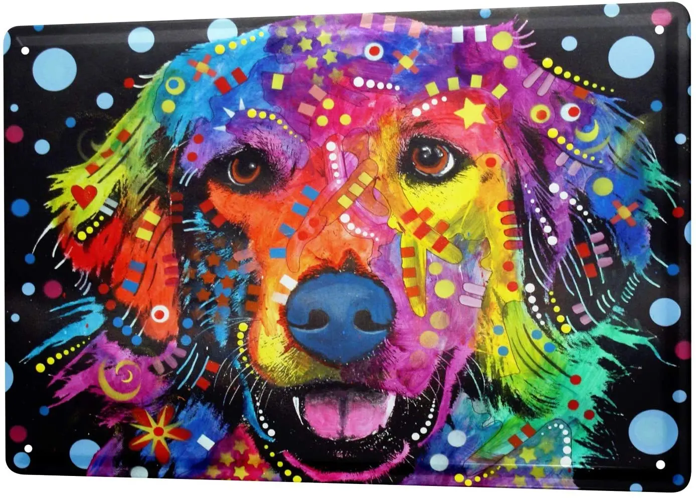 

SINCE 2004 Tin Sign Metal Plate Decorative Sign Home Decor Plaques Ravtive Vet Practice Golden Retriever