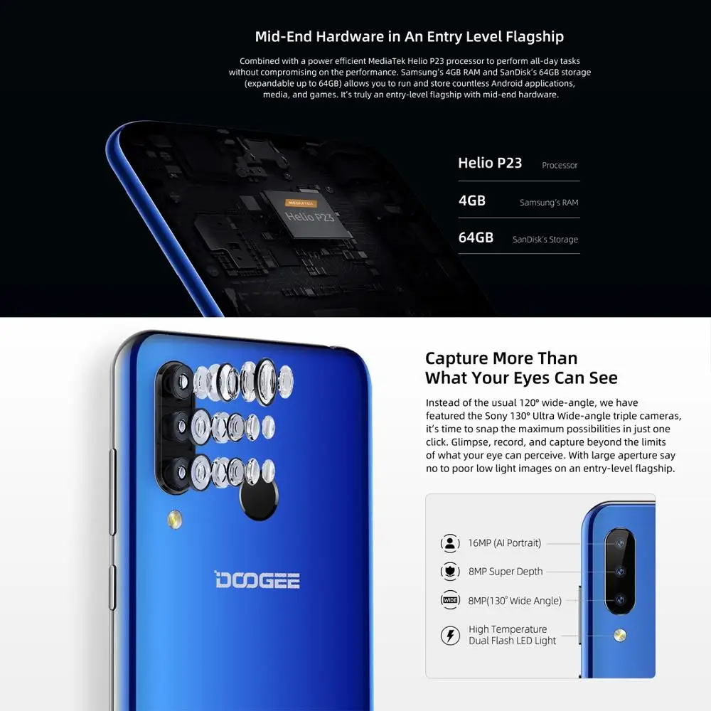 DOOGEE N20 мобильный телефон Android 9 0 4 аппарат не привязан к оператору сотовой связи