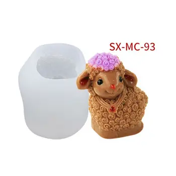 

Handmade Soap Mold 3D Sheep Pendant Keychain Silicone Resin Mold Jewelry Tools T4MD