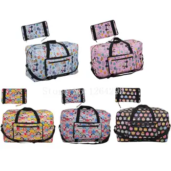 

New Fashion Tsum Tsum Minnie Girls Woman Big Waterproof Nylon Fold Travel Bags Kids Messenger Bag For Children