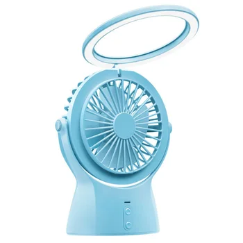 

Portable Usb Fan With Led Light 3 Speed Adjustable Cooler Mini Fan Handy Small Desk Lamp Desktop Usb Cooling Fan For Child