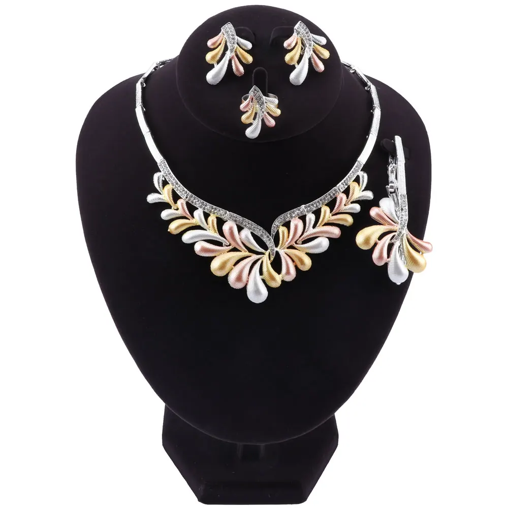 Woman Accessories Jewelry Set Bridal Gift Fashion African Beads Jewelry Set Wholesale Dubai Gold Jewelry Set Wedding Design