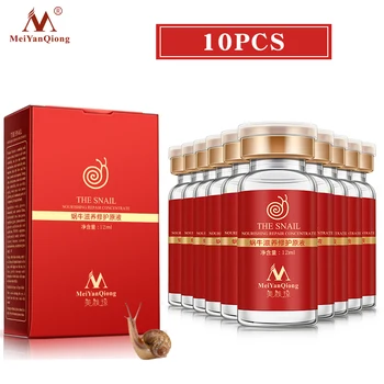 AliExpress - 4SALE:  10pcs/lot Snail liquid contains plant essence hyaluronic acid anti-aging whitening skin lifting skin moisturizing essence 12 ml