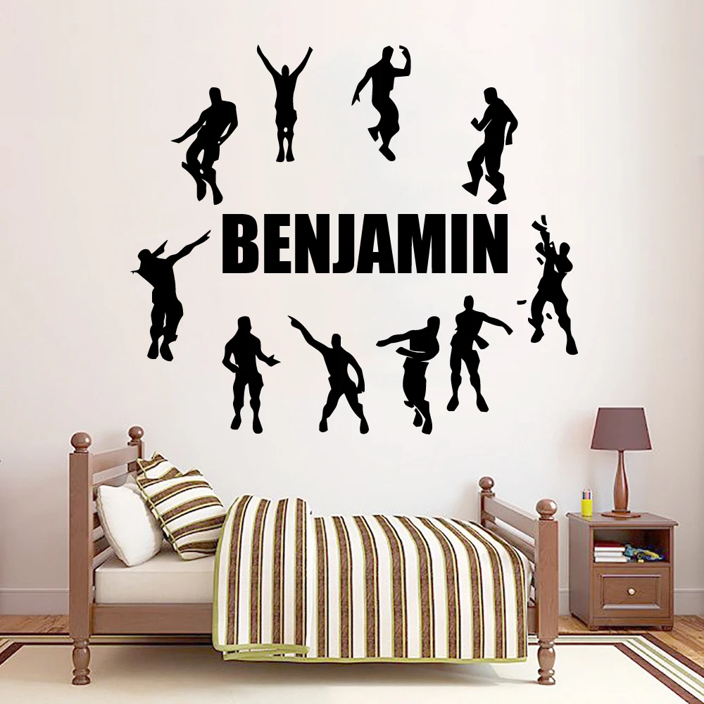 Fortnite Customised Name Wall Decor Vinyl Sticker for Gaming Room