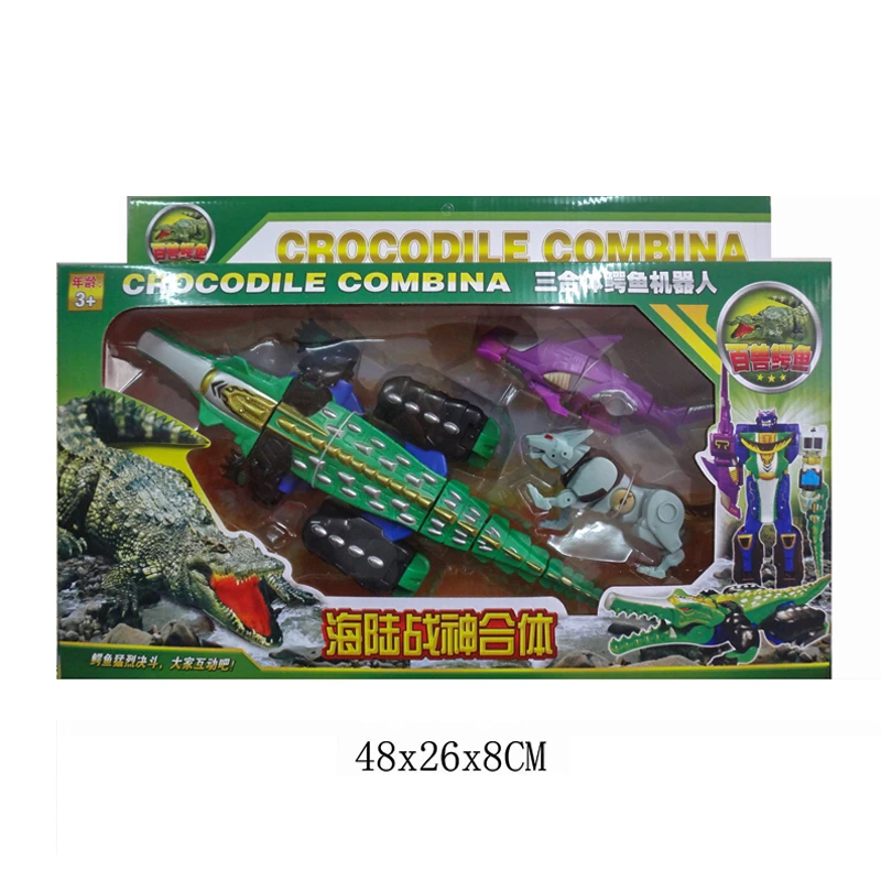 3in1 Dx Super Sentai Rangers Animal Model Figure Hyakujuu Sentai Gaorangers Assembled Robot Megazords Crocodile Whale Wolf Model Transformer Robot Aliexpress