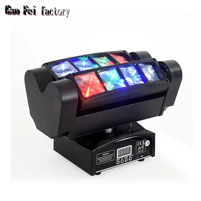 Светодиодный светильник-паук движущаяся головка 8X10 квадрат RGBW 4в1 DMX 512 Control DJ луч эффект для бара Свадебная вечеринка