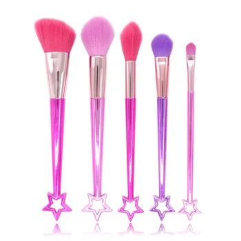 

5Pcs Hybrid Portable Mini Makeup Professional Beauty Tools Foundation Blush Eye Shadow Lip Gloss Eyeliner Multi-Function Brush