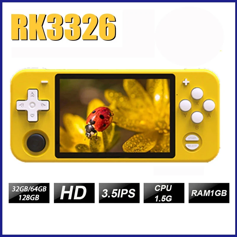RGB10 Open Source System Retro Pocket Game Console RK3326 chip Linux Retro Game Console 3.5 inch