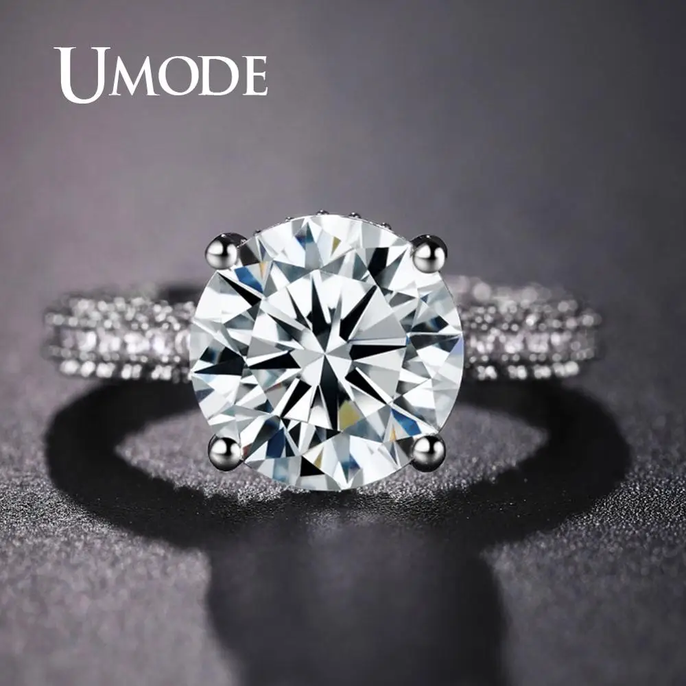 Кольца UMODE женские свадебные обручальные кольца белого и золотого цвета