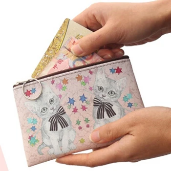 

Cartoon Cat Coin Purse Children Clutch Small Wallet Women Coin Wallets Kids Cute Zipper Bag Pouch Change Purses
