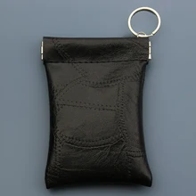 Новая мода кожаный длинный карман брелок кошелек для монет женский мужской маленький короткий изменение денег сумка маленький держатель для карт