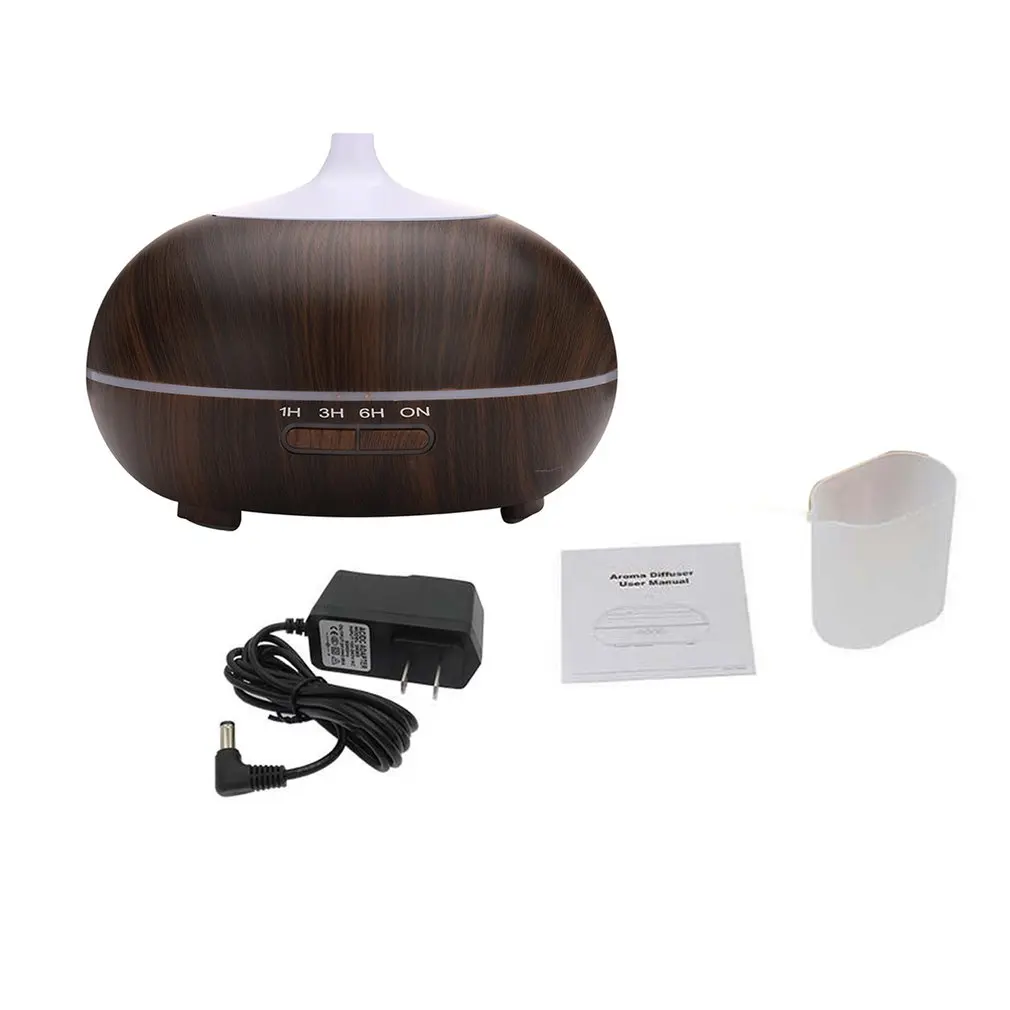 

300ml Wood Grain Ultrasonic Aromatherapy Machine Home Humidifier Office Gift