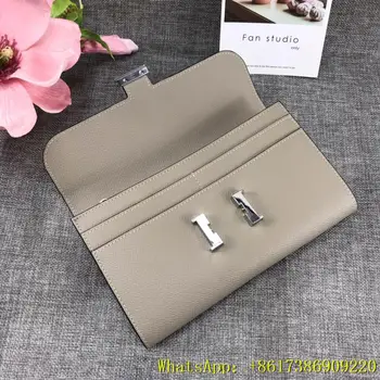 

Constance fashion Women's Leather Wallets Long Wallet in Buckle Lady Card Pack Luxury designer wallet H brand