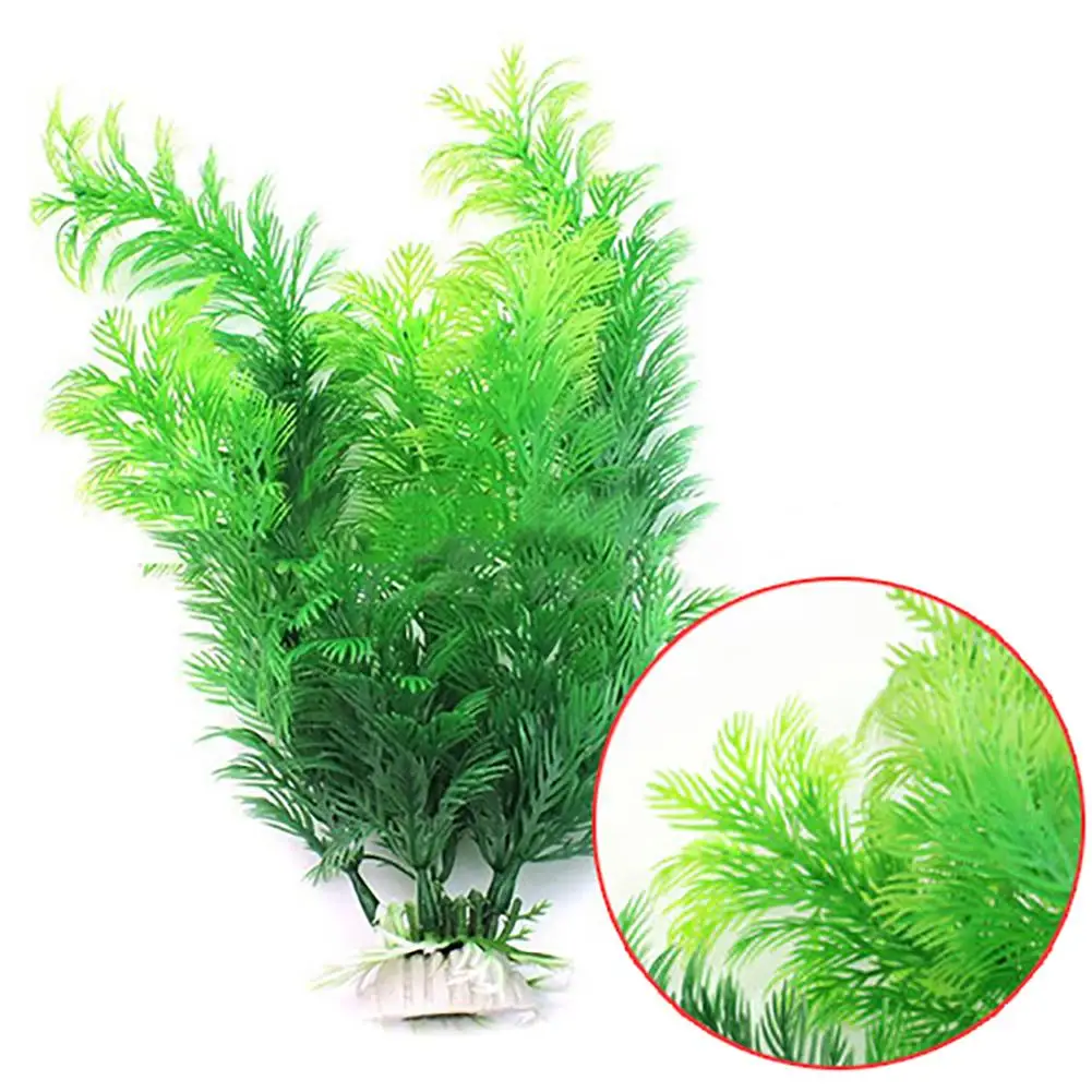 

Artificial Water Plant Green Plastic Underwater Grass Fish Tank Aquarium Decor