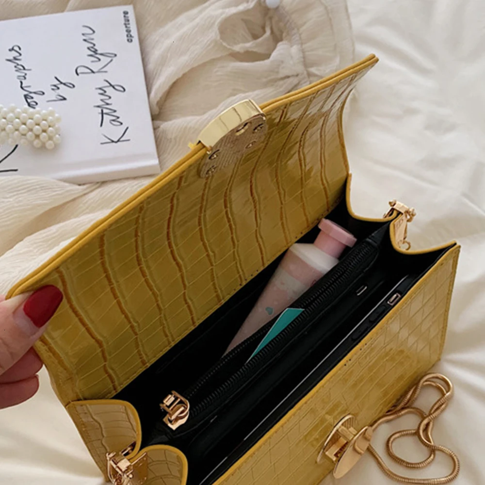 TTOU Stone Pattern PU Leather Shoulder Bag Cross Body Bags For Women Small Messenger Bag Metal Handle 4 Colors Lady Totes New
