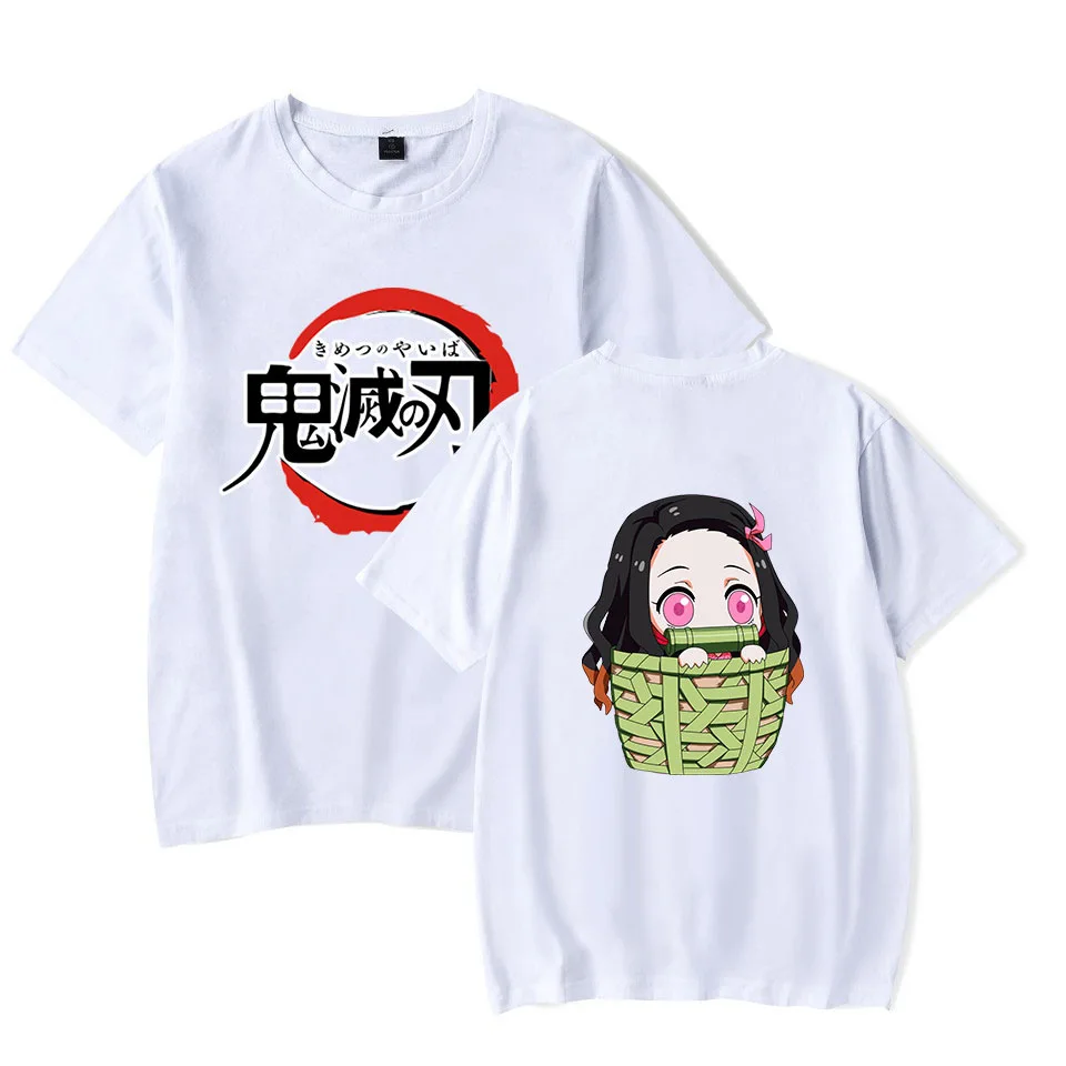 WHITE 6 Новинка; костюм для косплея «Demon Slayer kamado nezuko»; футболка для мужчин и женщин; Kimetsu no Yaiba; хлопковая футболка для косплея для мальчиков и девочек; XXS - Цвет: WHITE 6