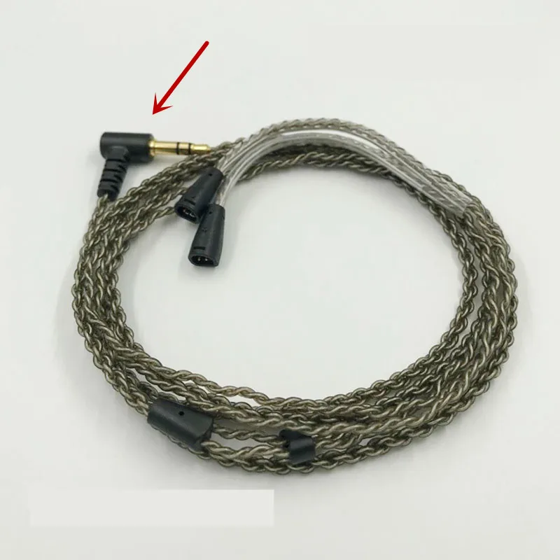 Сменный аудиокабель для наушников Sennheiser IE8 IE80 IE8i кабель для обновления серебряный шнур с покрытием провод черный 23 AugT0