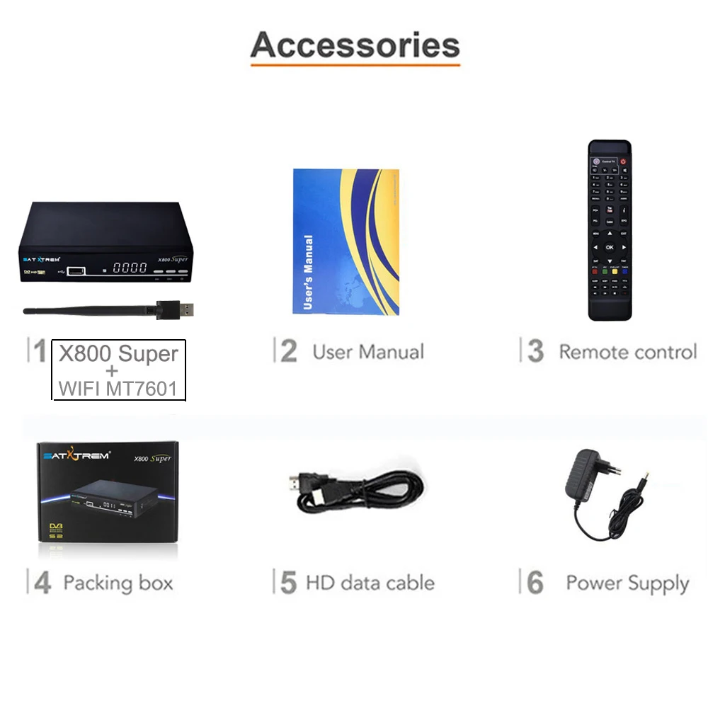 Satxtrem X800 супер HD Ccam спутниковый ресивер с MT7601 Wifi USB DVB S2 1080P рецептор ТВ тюнер приемник Azamerica Испания