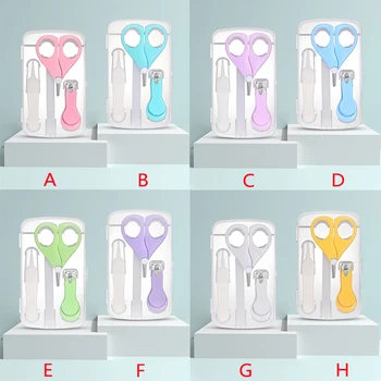 

2020 Multicolor Baby Care Baby Nail Clipper Set Of 4 Baby Safety Nail Clippers Baby Nail File Combination Set